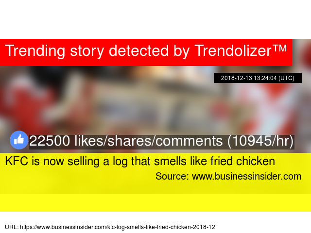 kfc is now selling a log that smells like fried chicken kfc hr