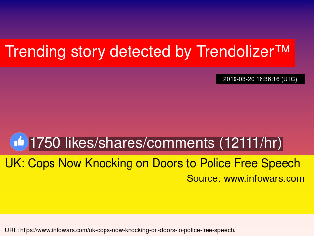 Uk Cops Now Knocking On Doors To Police Free Speech