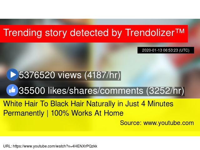 White Hair To Black Hair Naturally In Just 4 Minutes Permanently